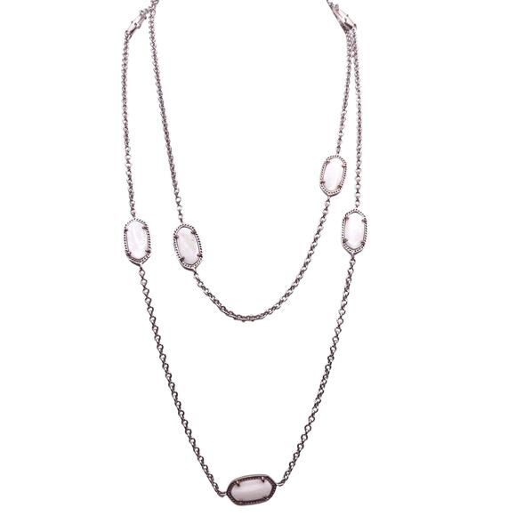 Kendra Scott Mother Of Pearl Extra Large Necklace 36” - Picture 2 of 6